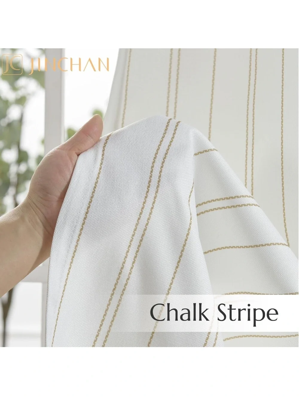 Yellow Striped Curtains 90”Length Window Treatment Modern Linen Look 1857/c-1